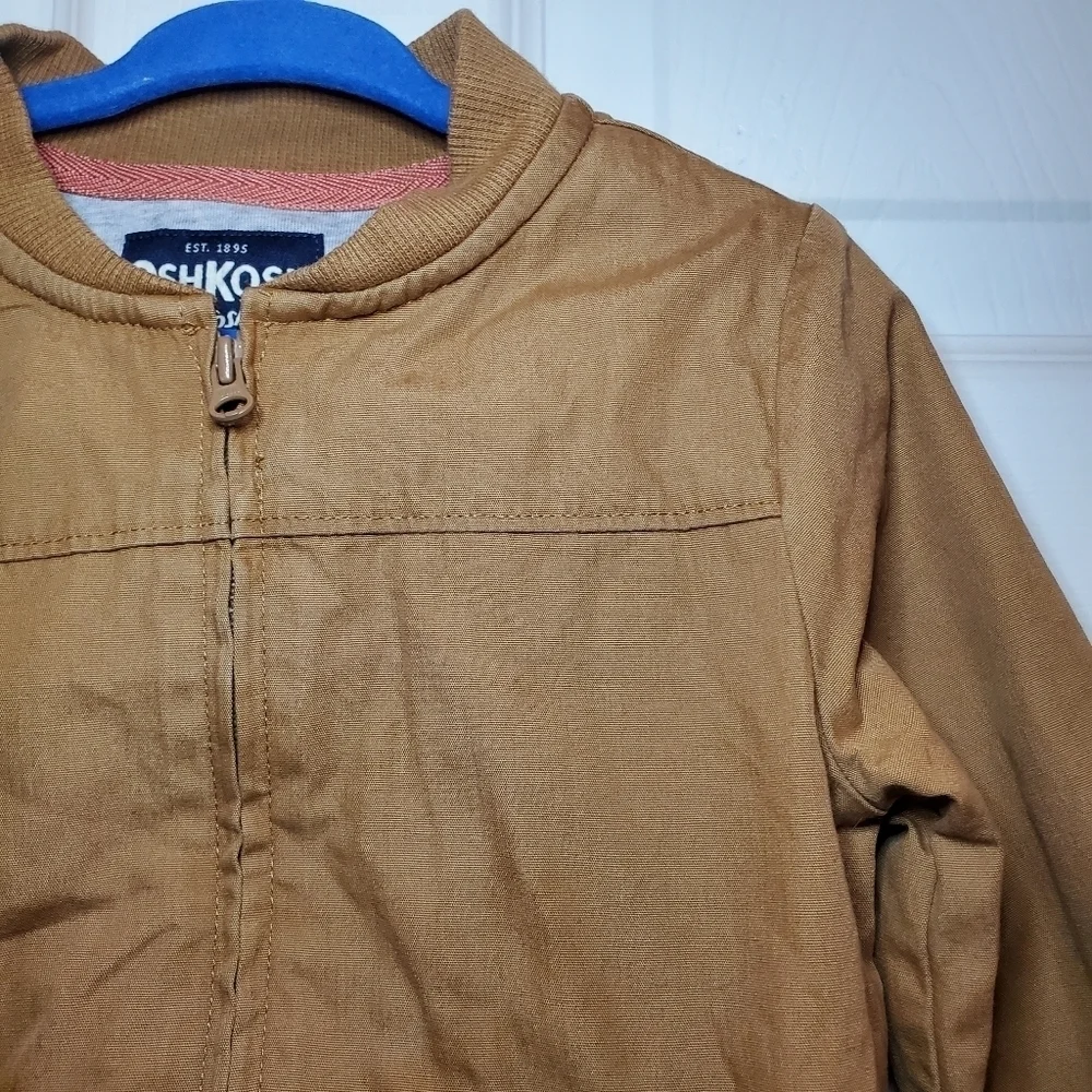OshKosh B'gosh Toddler Boys' Jersey Lined Bomber Jacket - Brown 2T